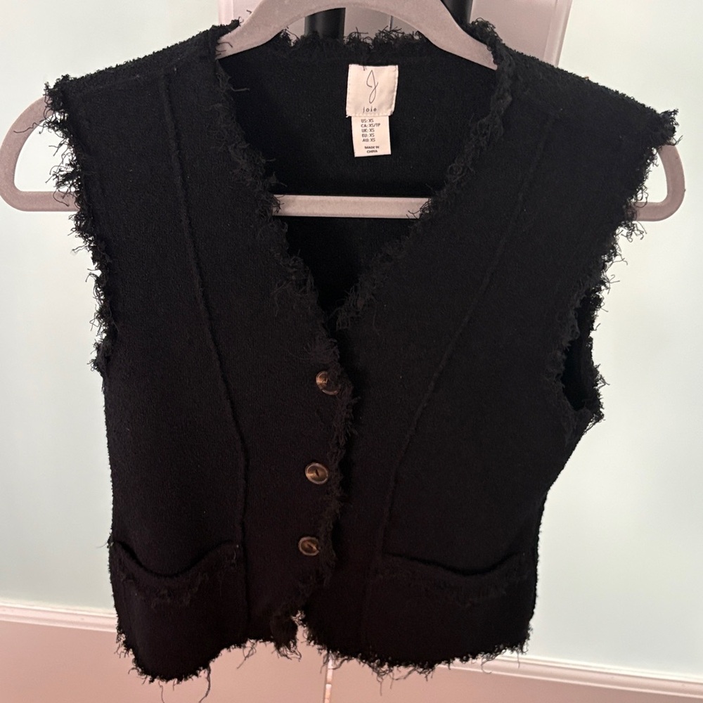 Joie Black Textured Vest